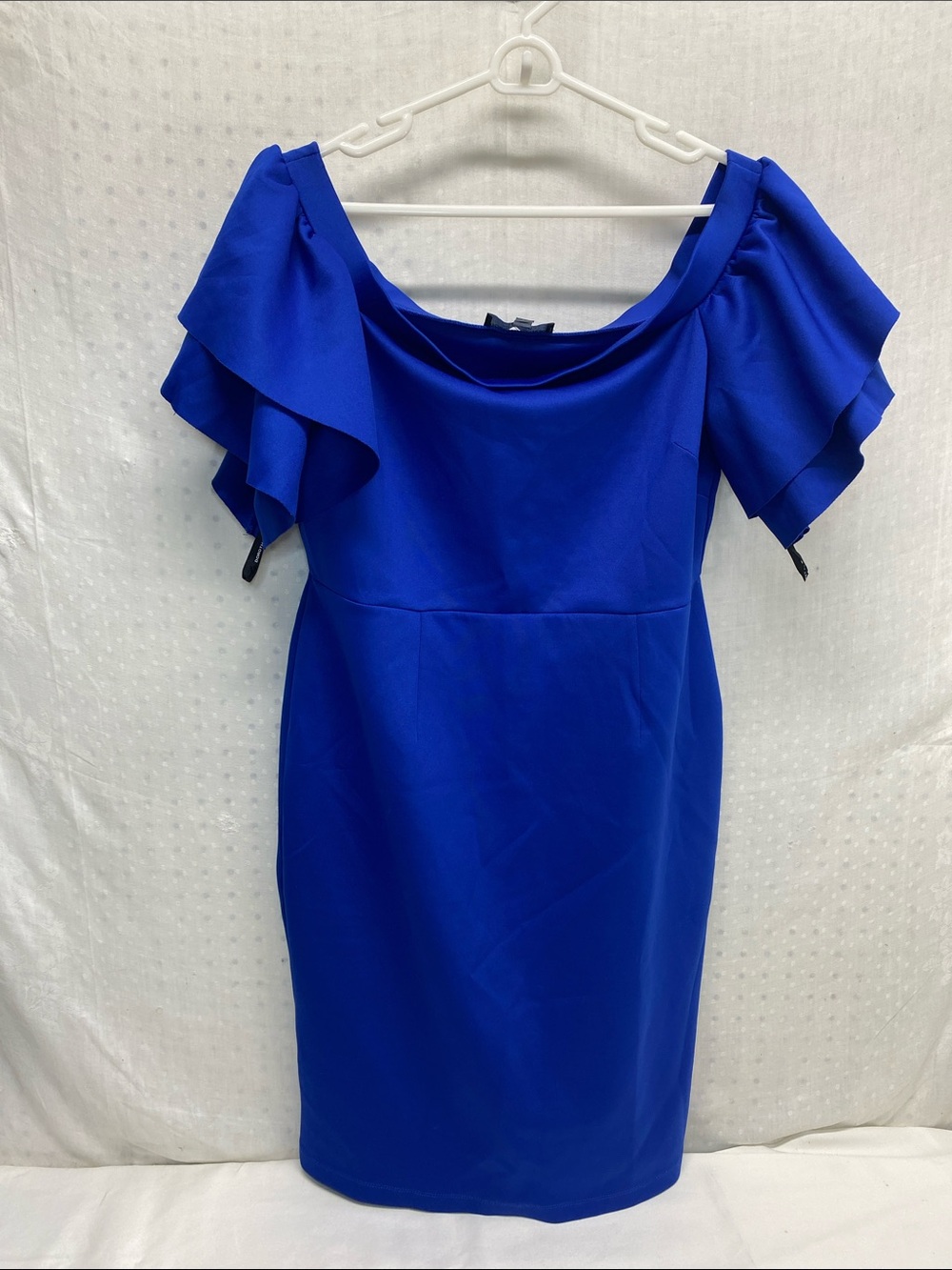 Elegant Blue Ruffle Sleeve Women’s Dress Dorothy Perkins US Size 12